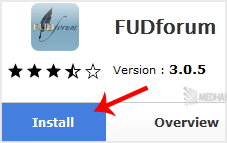 FUDforum install button
