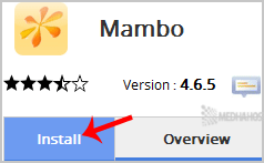 Mambo install button