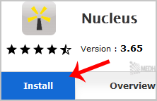 Nucleus install button