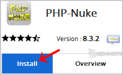 PHP Nuke install button