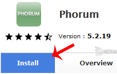 Phorum install button