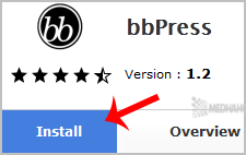 bbPress install button