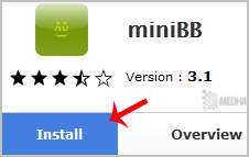 miniBB install button