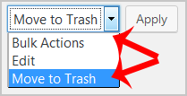 move to trash wp multiple