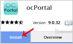 ocPortal install button