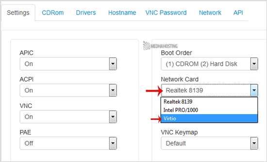 solusvm network card change