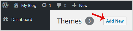 wp themes add new button