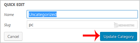 wp uncategorized category update