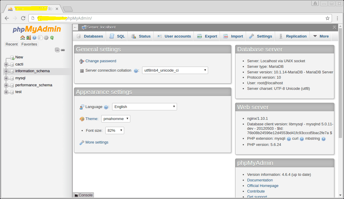 Как обновить phpmyadmin centos